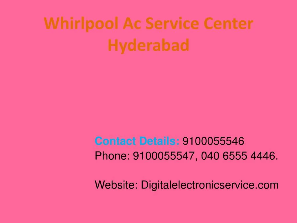 whirlpool ac service center hyderabad