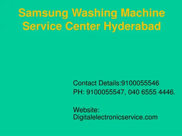 Samsung Washing Machine Service Center Hyderabad