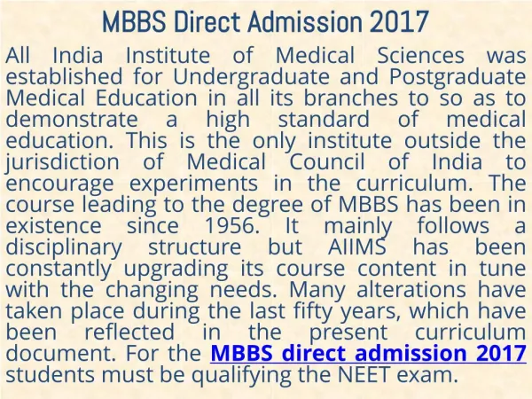MBBS Direct Admission 2017 in Kolkata West Bengal India