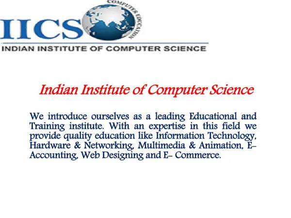 IICS India Is the Best Computer Institute In Delhi At Affordable Prices
