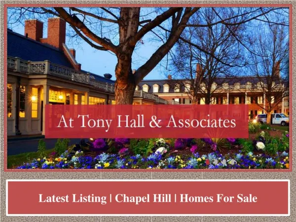 Latest Listing | Chapel Hill | Homes For Sale