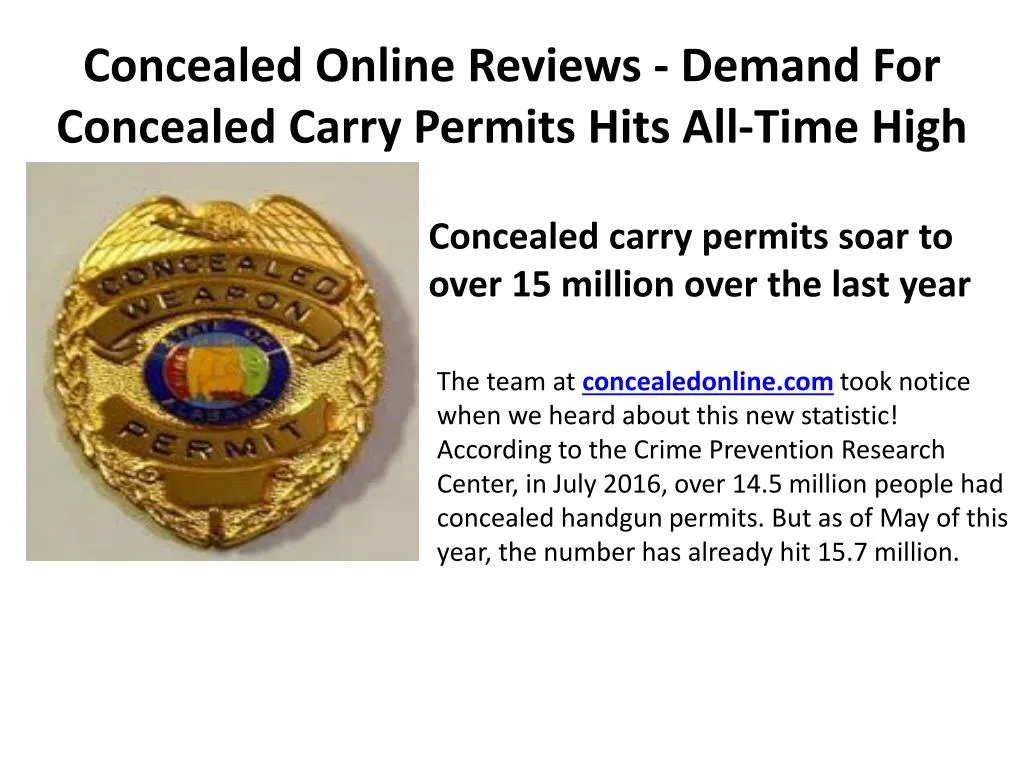 concealed online reviews demand for concealed carry permits hits all time high