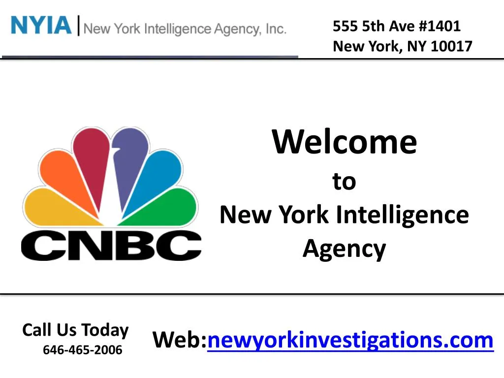 welcome to new york intelligence agency