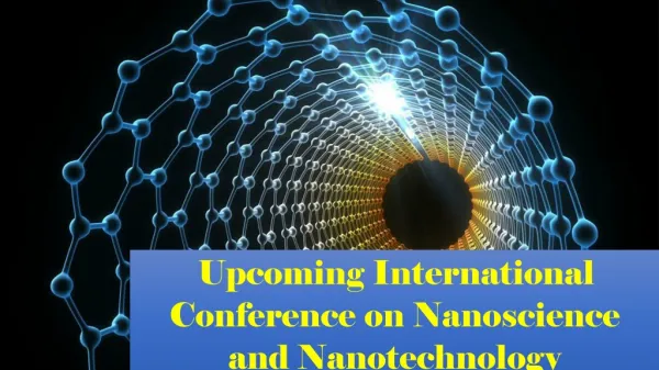 Upcoming International Conference on Nanoscience and Nanotechnology