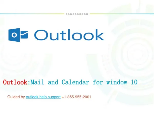 Outlook:Mail and Calendar for window 10