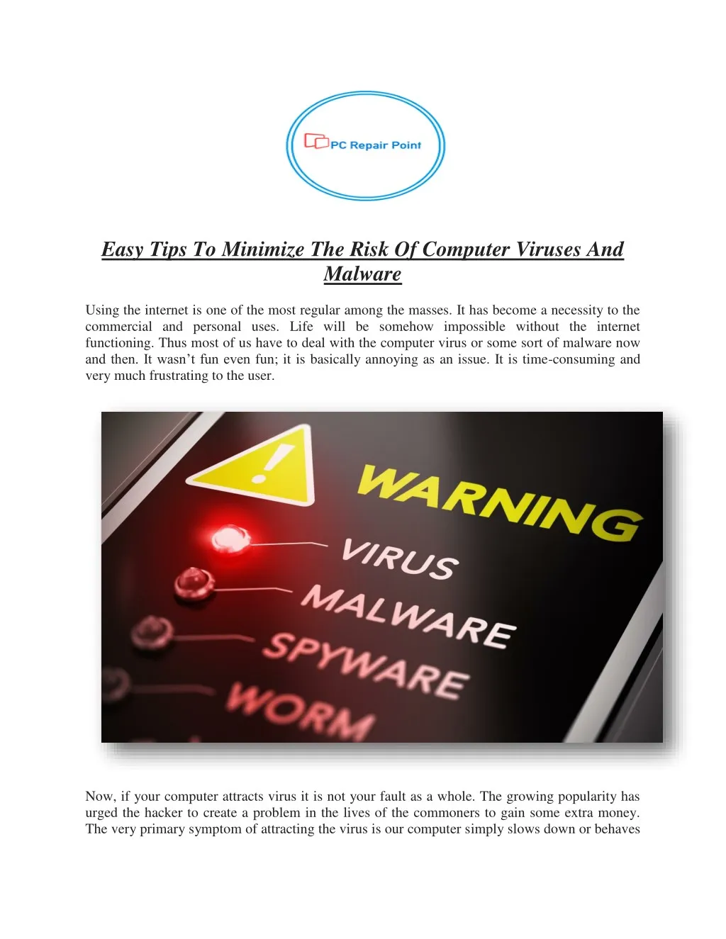 easy tips to minimize the risk of computer