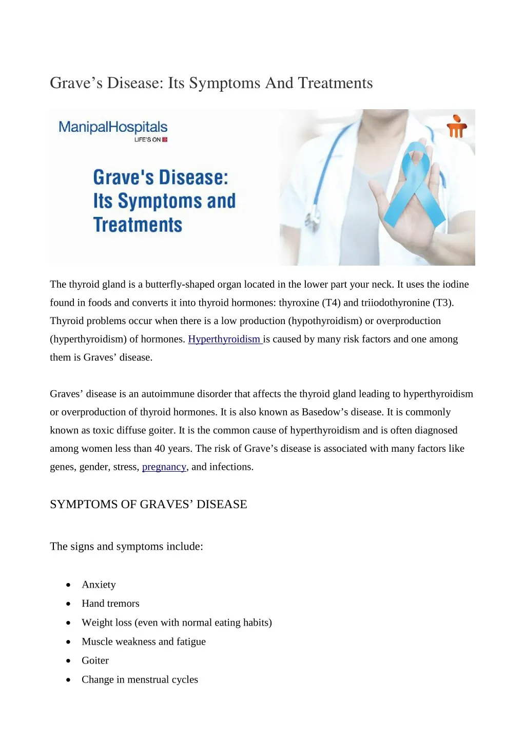 grave s disease its symptoms and treatments