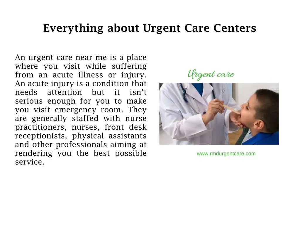 everything about urgent care centers