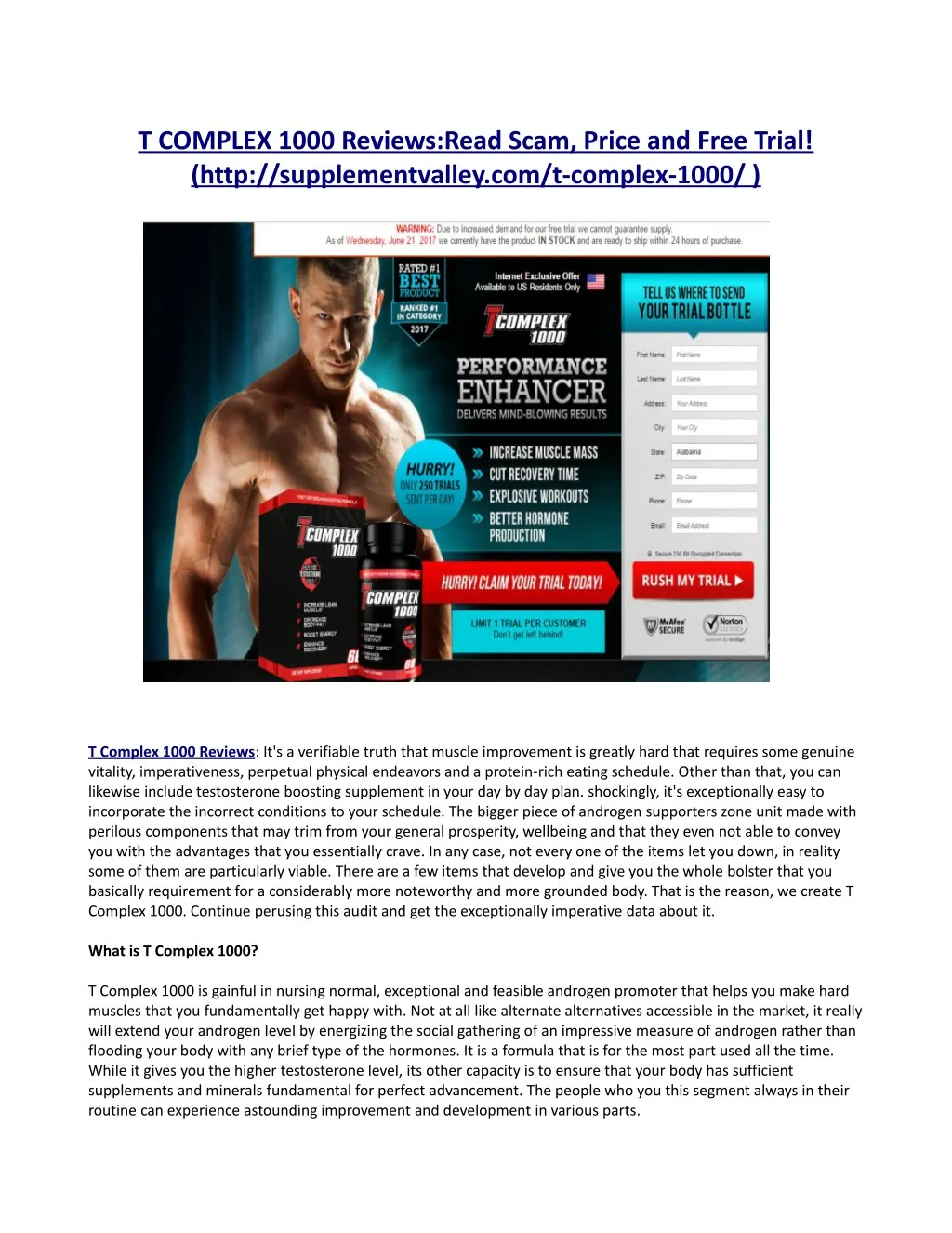 t complex 1000 reviews read scam price and free
