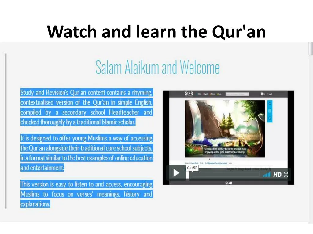 watch and learn the qur an