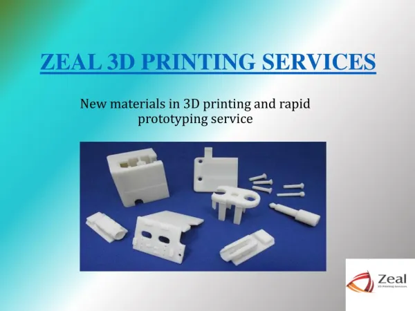 New Materials in 3D Printing and Rapid Prototyping Services