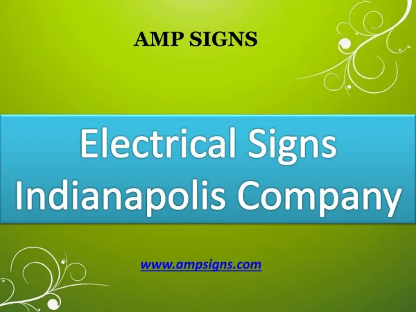 Electrical Sign Installation Company Indianapolis