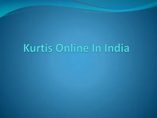 Kurtis Online in India
