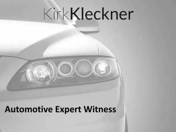 Automotive Expert Witness Services in Bloomington