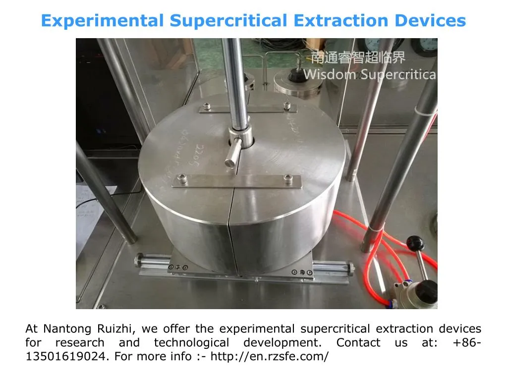 experimental supercritical extraction devices