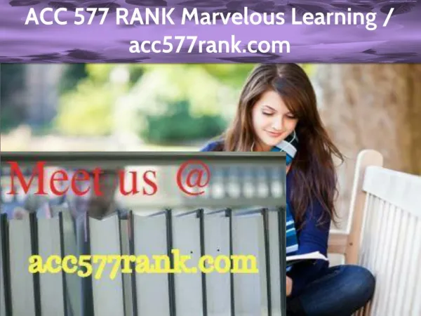 ACC 577 RANK Marvelous Learning / acc577rank.com