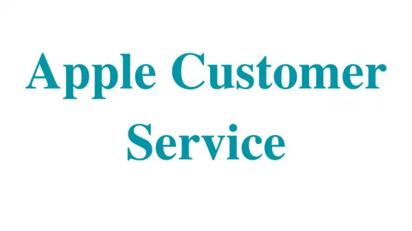 Apple Customer Service