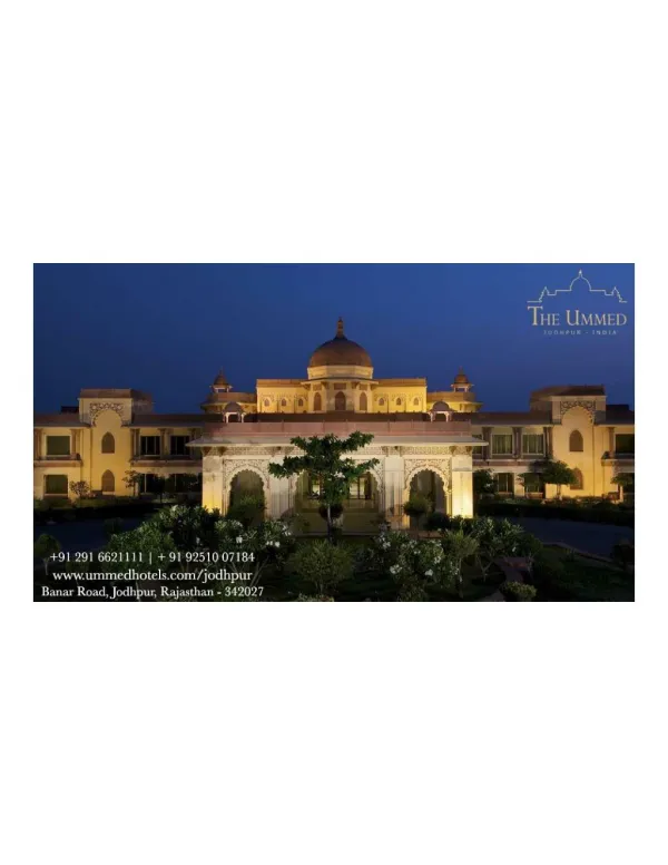 Rooms and Suites at The Ummed Jodhpur