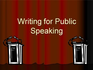 Writing for Public Speaking - slide 1
