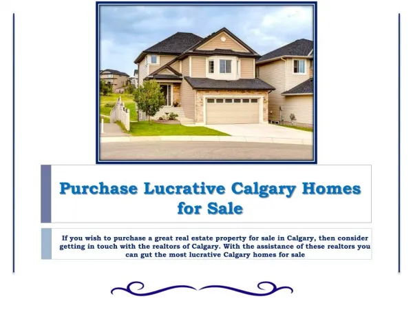 Purchase Calgary Homes for Sale