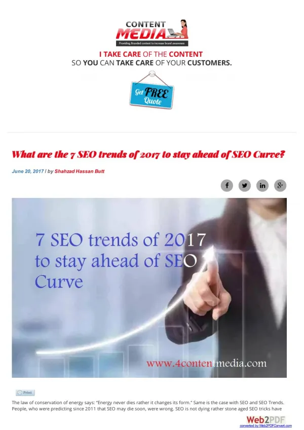 7 SEO trends of 2017 to stay ahead of SEO Curve
