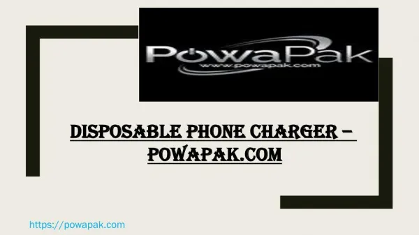 Disposable Phone Charger - powapak.com
