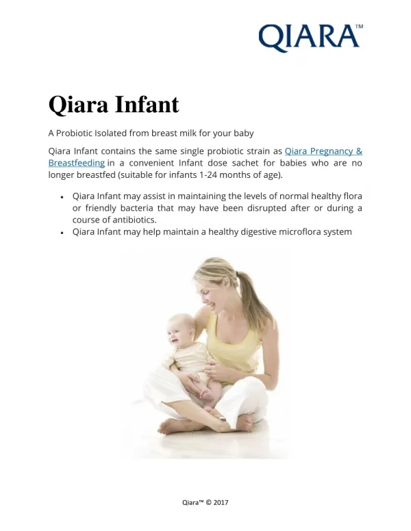 Baby Probiotics | Best Probiotic for Infants & Babies | Qiara