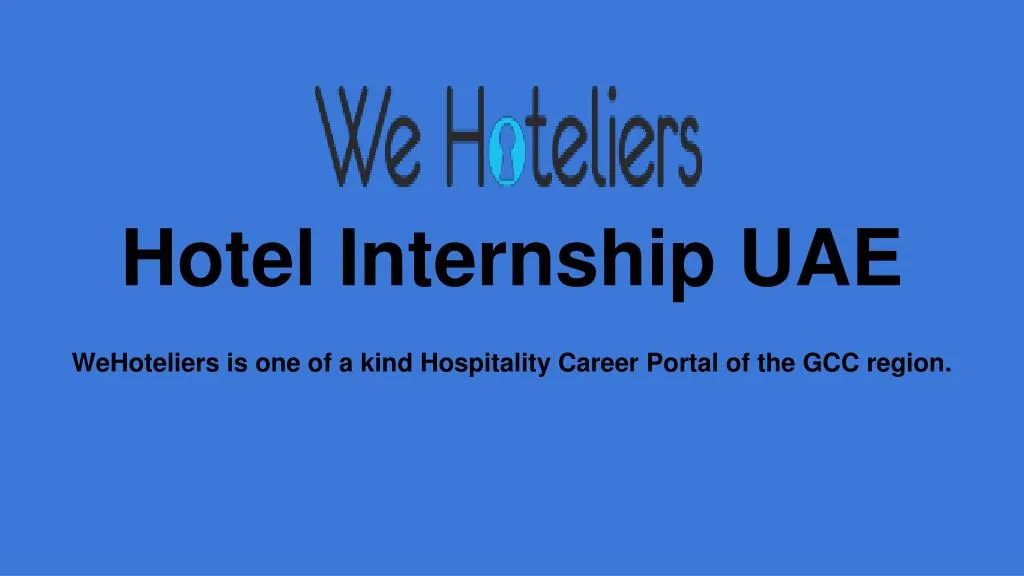 hotel internship presentation