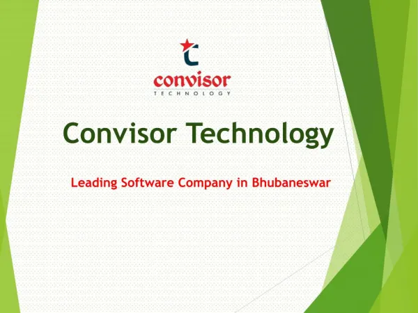 Convisor Technology - #1 Software Company in Bhubaneswar