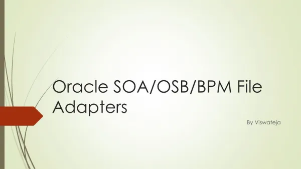 Oracle SOA/OSB/BPM File Adapters