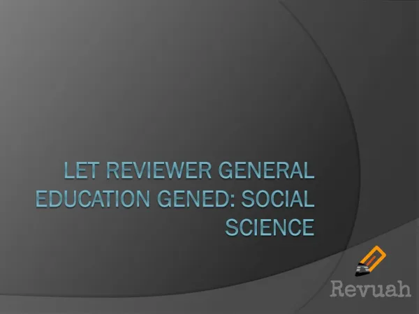 LET Reviewer General Education GenEd: Social Science