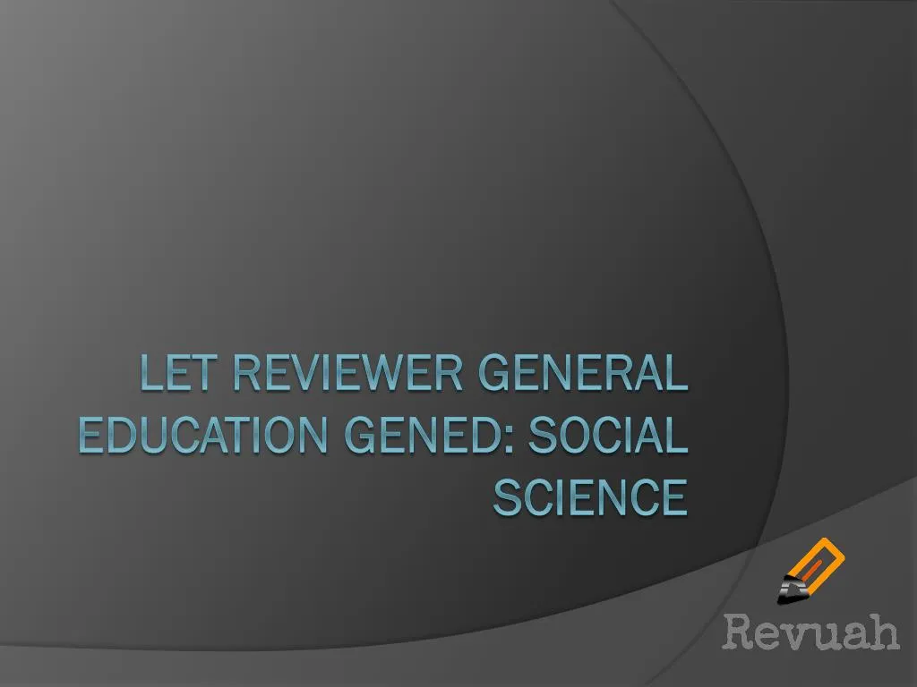let reviewer general education gened social science