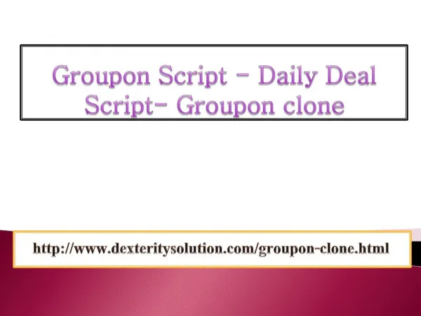 Groupon Script -  Daily Deal Script  - Groupon Clone