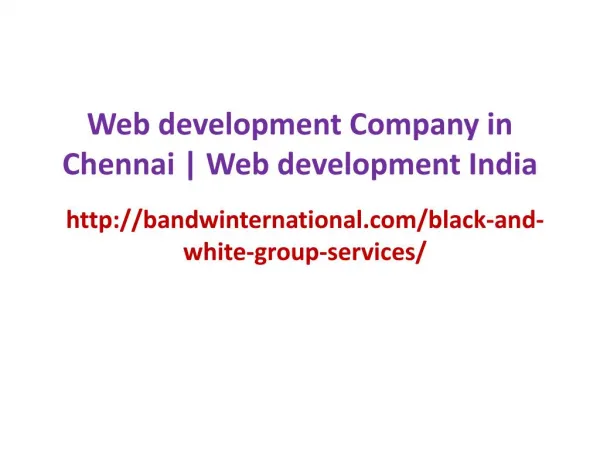 Web development Company in Chennai | Web development India