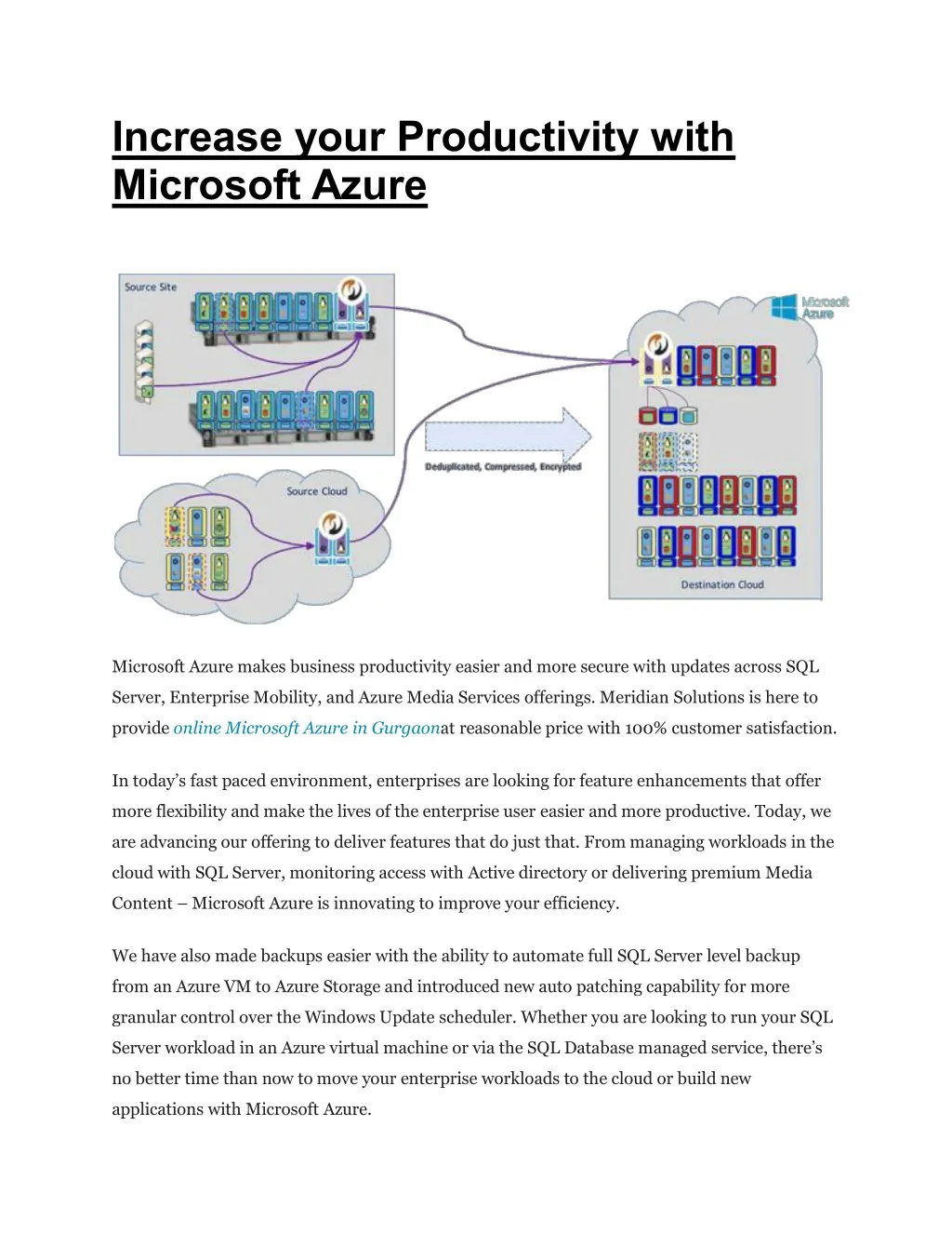 increase your productivity with microsoft azure