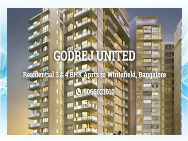 Godrej United - Upcoming Residence - Whitefield Hoodi Circle Bangalore