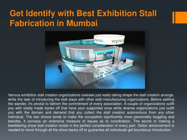Get Identify with the Best Exhibition Stall Fabrication in Mumbai