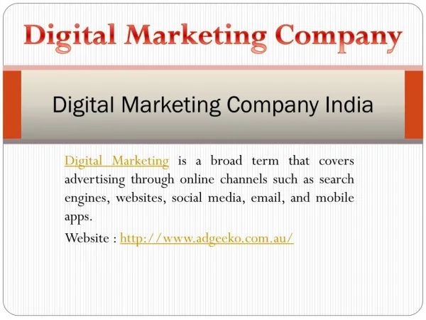 Digital Marketing Company India - AdGeeko