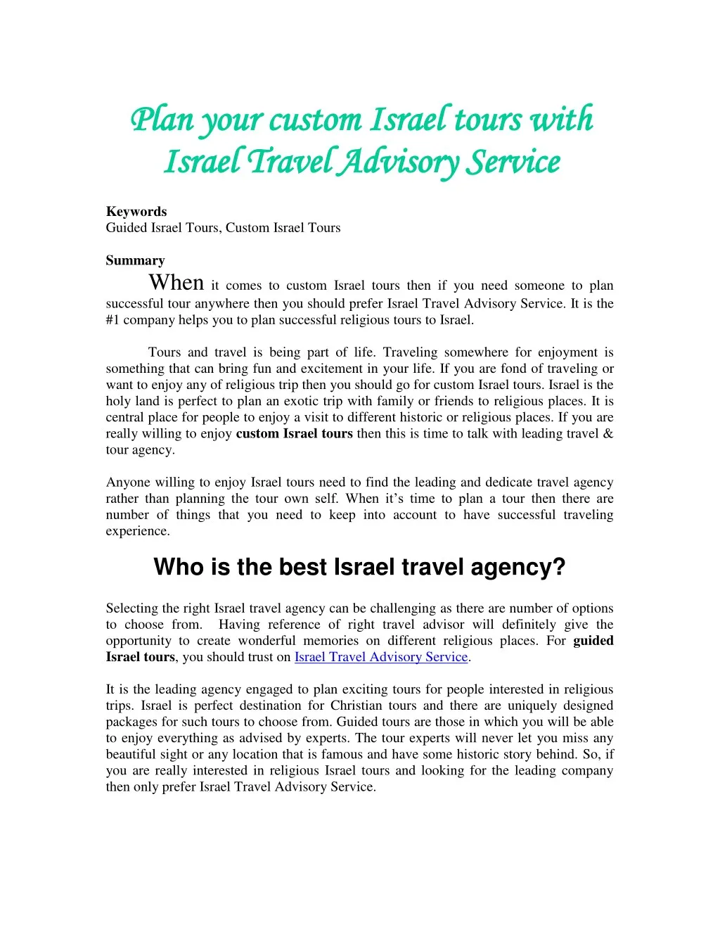 plan your custom israel tours with plan your