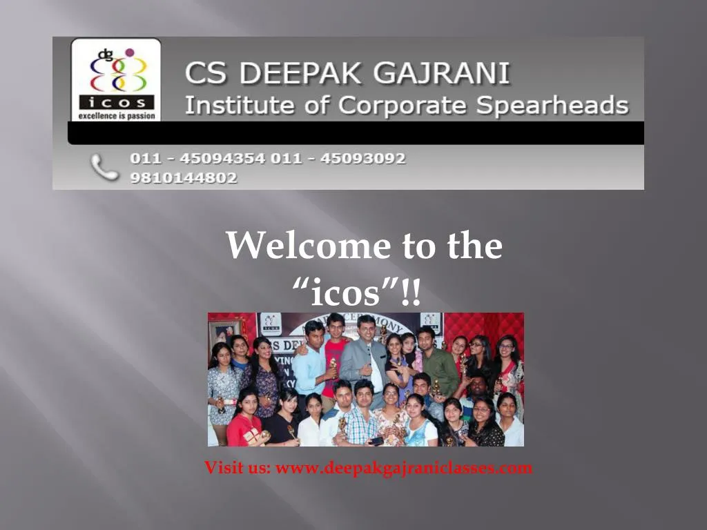 visit us www deepakgajraniclasses com
