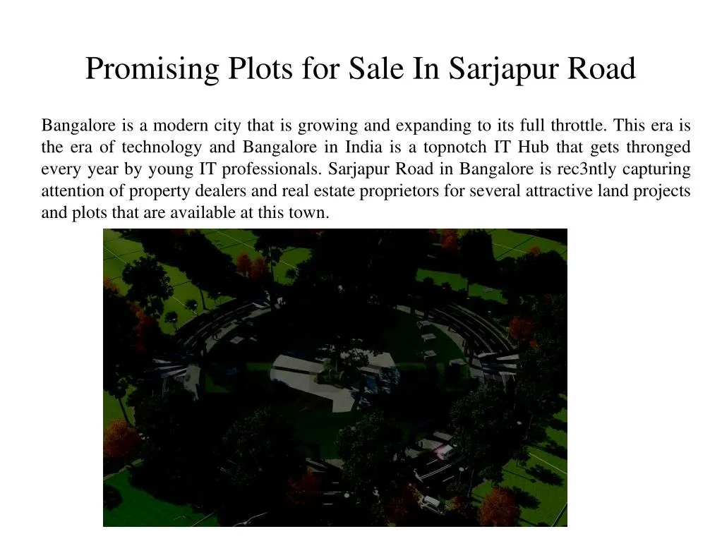 promising plots for sale in sarjapur road