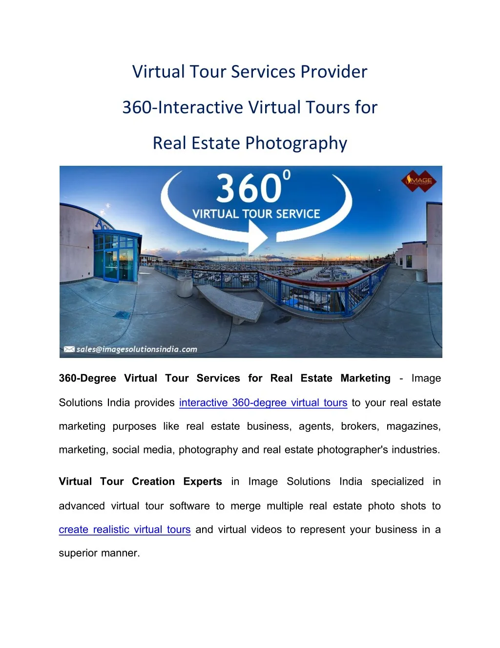 virtual tour services provider