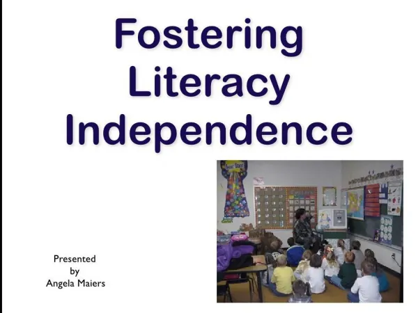 Fostering Independence With The Daily Five Independence May 2010