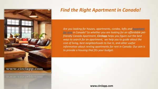 Find the Right Apartment in Canada