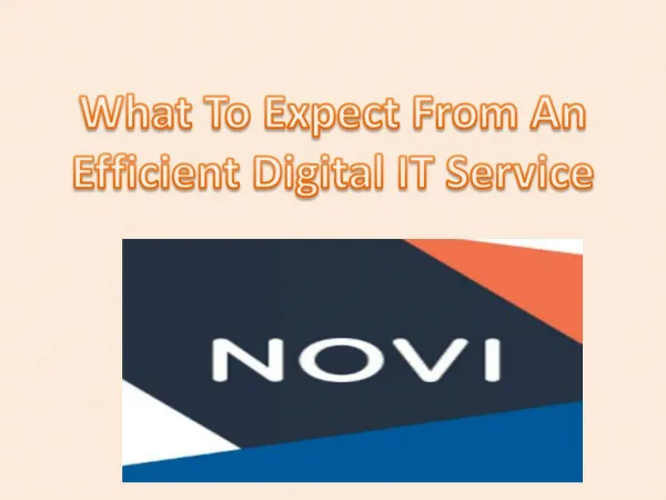 What To Expect From An Efficient Digital IT Service
