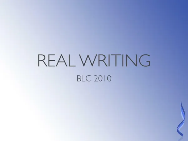 Real writing BLC