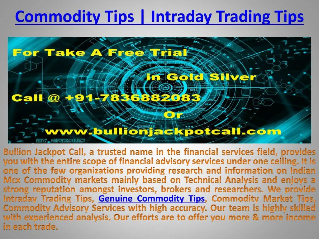 commodity tips intraday trading tips