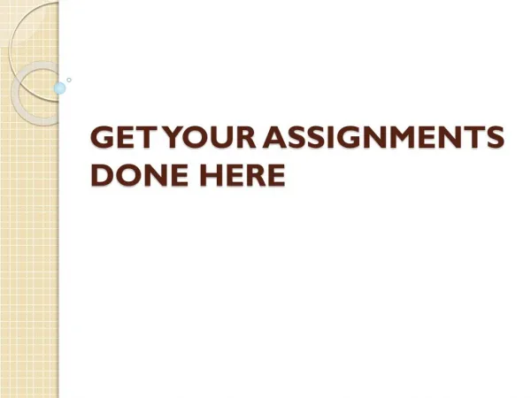 Get your Assignment done