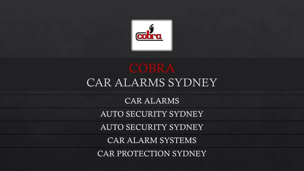 cobra car alarms sydney