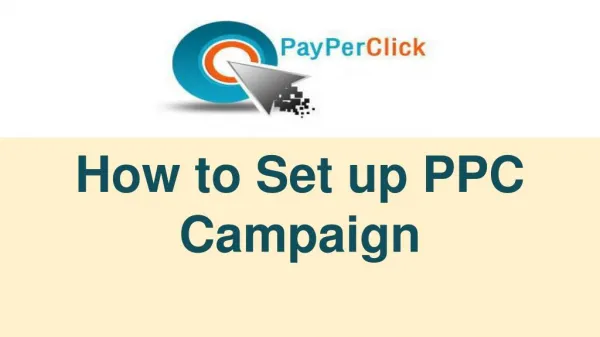 How to set up PPC Campaign